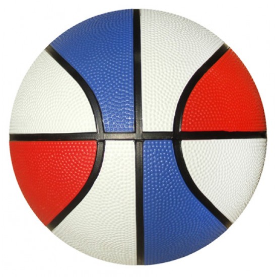 Custom Logo Red/ White/ Blue Mini Rubber Basketball