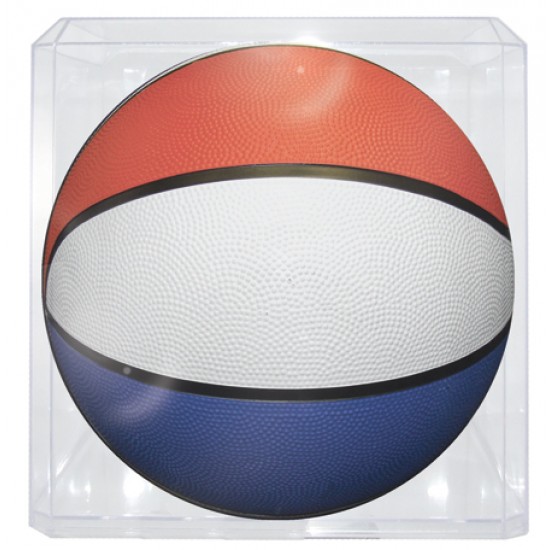 Custom Logo Red/ White/ Blue Mini Rubber Basketball