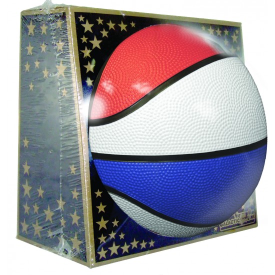 Custom Logo Red/ White/ Blue Mini Rubber Basketball