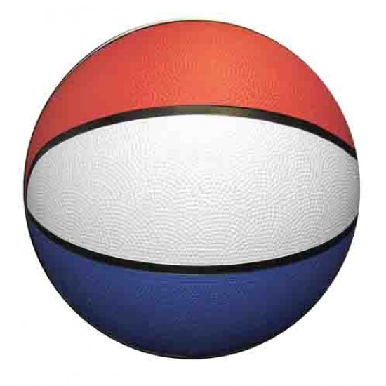 Custom Logo Red/ White/ Blue Full Size Rubber Basketball