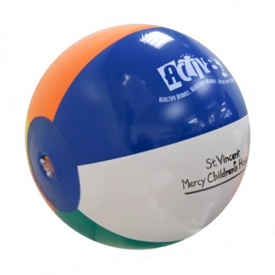 Custom Logo Multi-Colored Beach Ball - 6" 